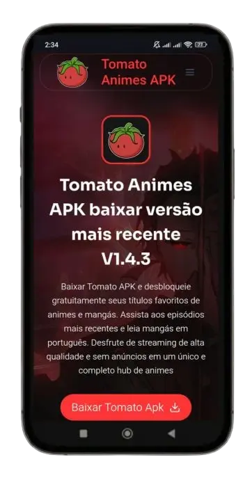 Tomato Animes APK v1.4.3 baixar para Android